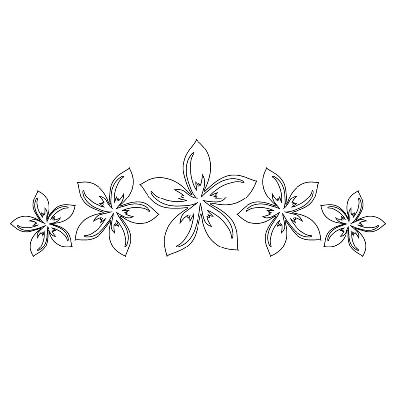 Plumeria Blossom Sticker – 12 X 4 Inches 1