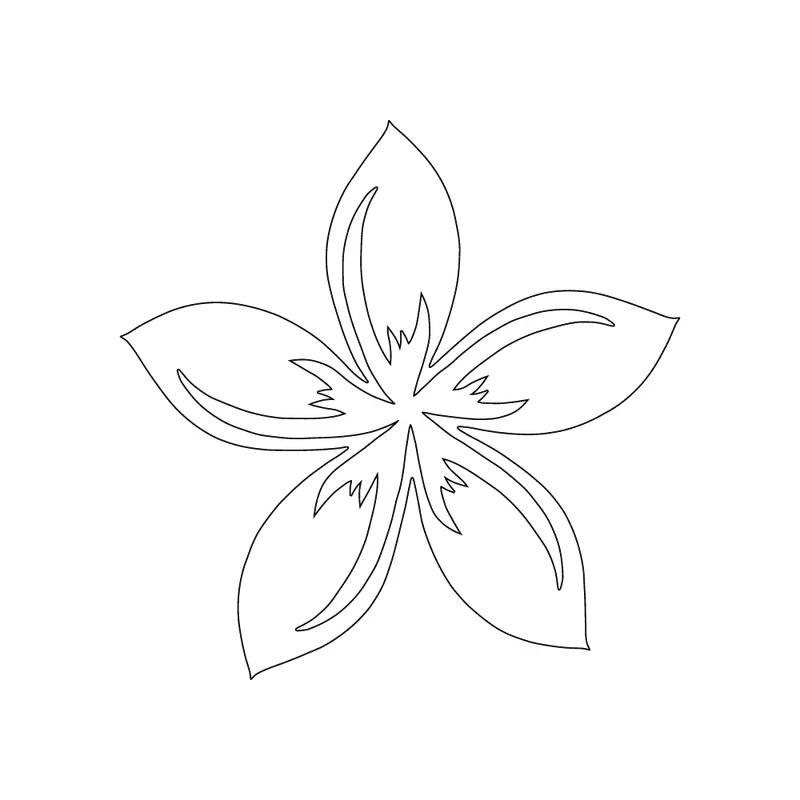 Plumeria Flower Decal – 2.5 Inch Square Tropical Sticker 1