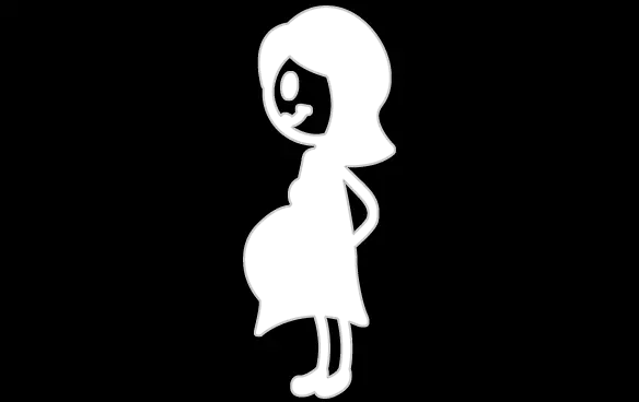 Pregnant Mom Vinyl Decal – 2.8" X 5.3" Celebrating Motherhood Sticker 1