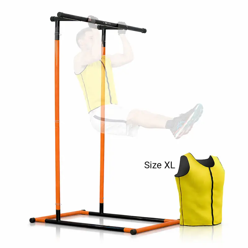 Pull-Up Station Bundle: Workout Guide + Xl Sauna Vest For Men By Innovagoods 1