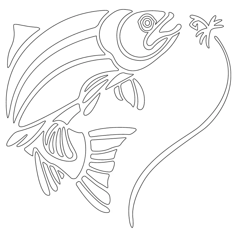 Rainbow Trout Fishing Decal – 6" X 6" 1