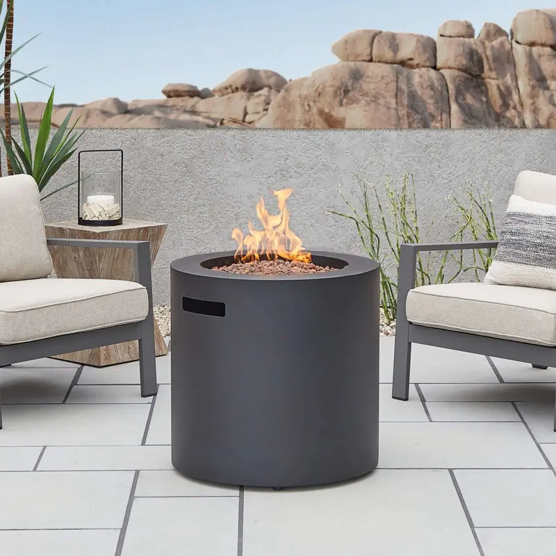 Real Flame Aegean 24-Inch Round Propane Fire Table 1