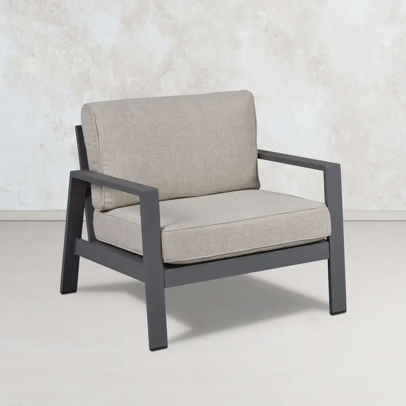 Real Flame Aegean Outdoor Accent Chair With Weather-Resistant Cushions 1