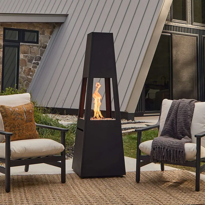 Real Flame Ferro Chiminea With Concealed Propane Tank 1