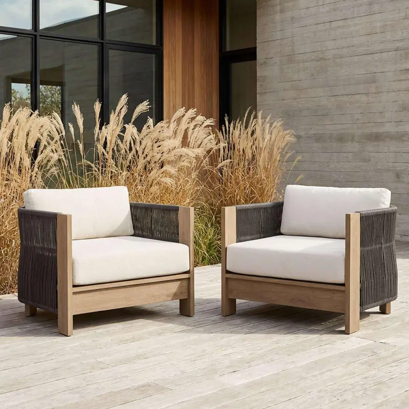 Real Flame Stratton Outdoor Lounge Chair With Premium Sunbrella® Cushions 1