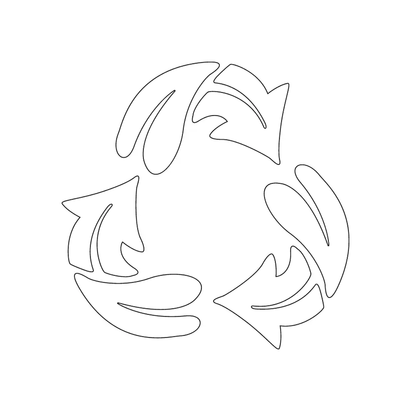 Recycle Arrows Sticker – 2.5 In Square Eco-Friendly Symbol 1