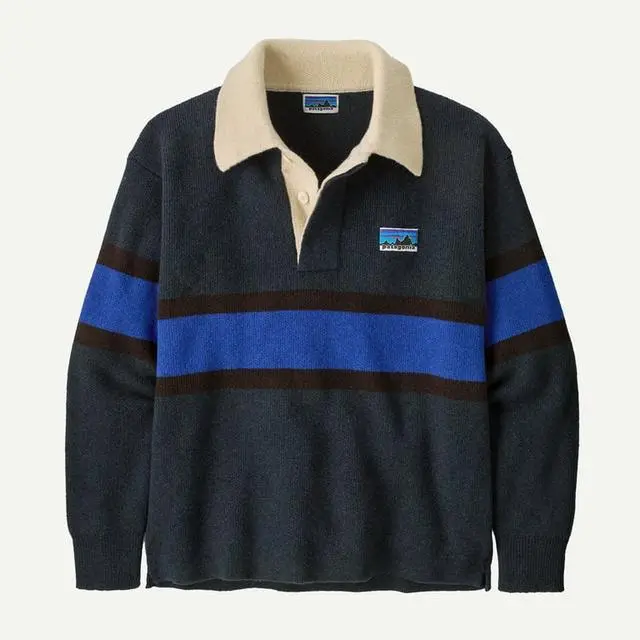 Recycled Wool-Blend Rugby Sweater – Eco-Friendly Knitwear 1