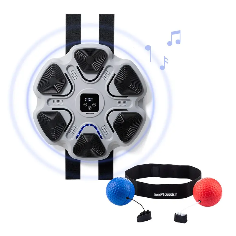Reflex Training Ball Kit + Rechargeable Musical Boxing Machine – Innovagoods Bundle 1