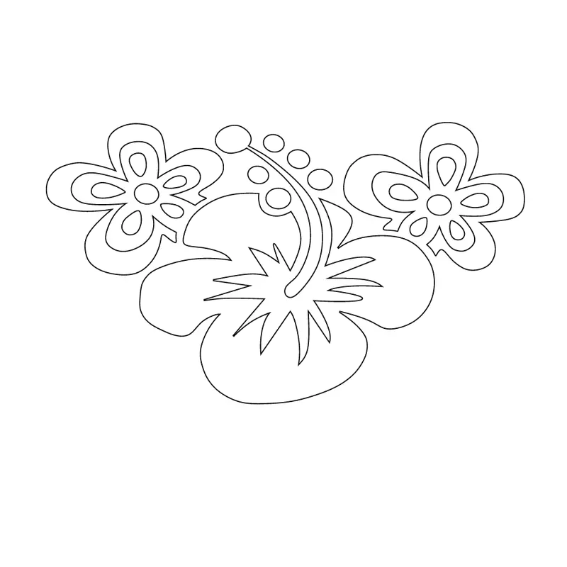Retro Cartoon Flower Cluster Sticker – 2.8" X 5.3" 1
