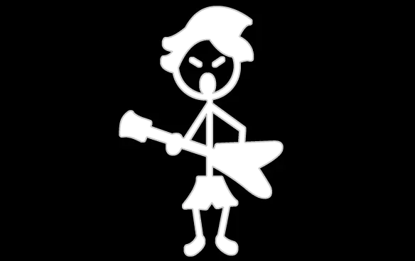 Rocker Boy Vinyl Decal – 2.8" X 5.3" Music & Attitude Sticker 1