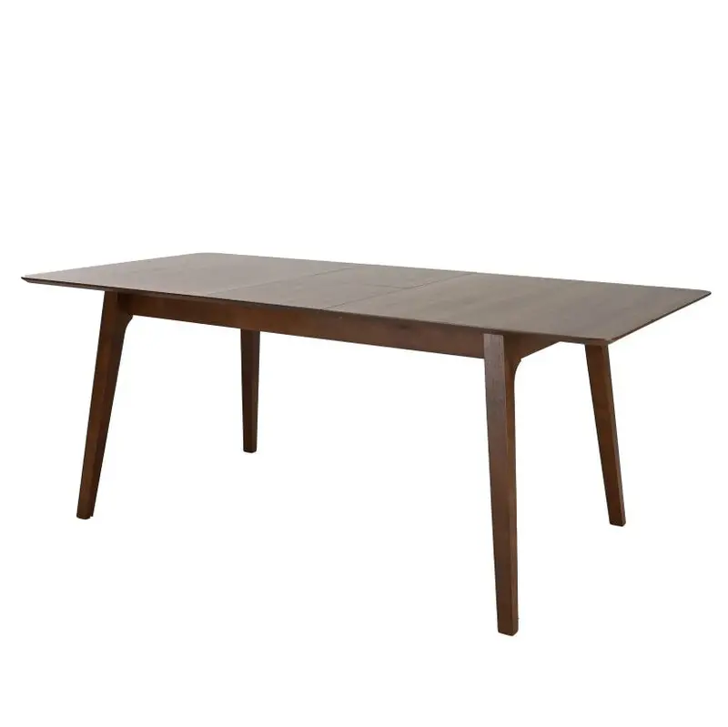 Rockwell Light Rubberwood Butterfly Extension Dining Table – Natural Wood Finish 1