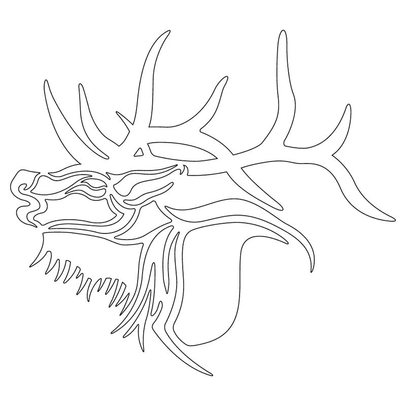 Rocky Mountain Elk Portrait Sticker – 6" X 6" 1