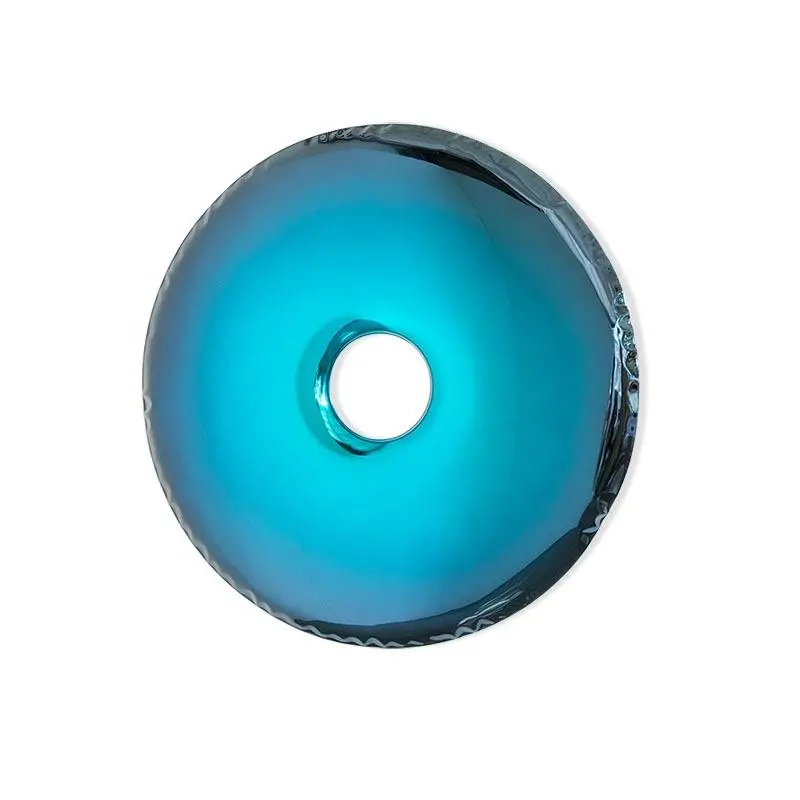 Rondo 150Cm Blue-Toned Round Steel Mirror 1