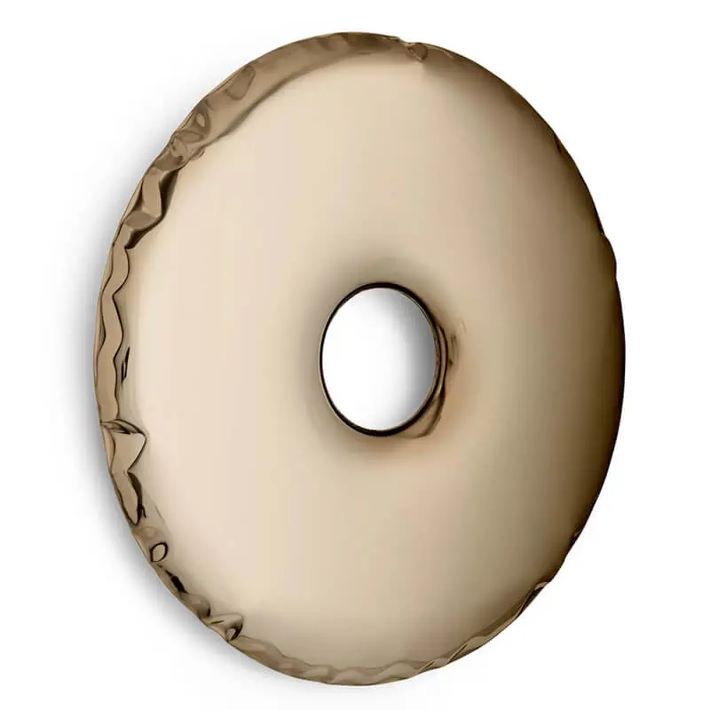 Rondo 75 Aurum Round Wall Mirror – Classic Gold Finish 1