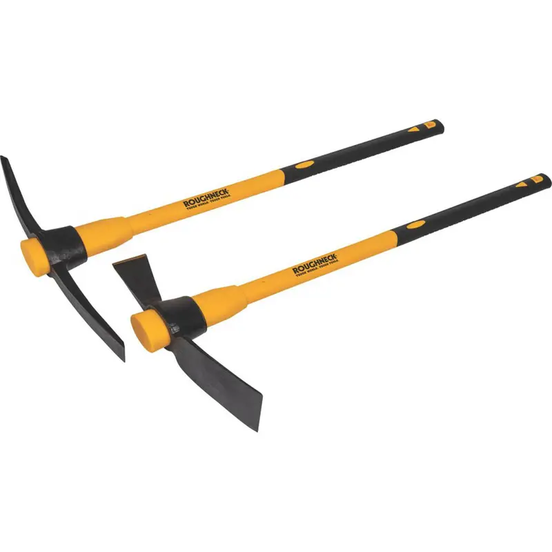 Roughneck Forged Steel Mattock & Pick – 5Lb Head, Fibreglass Handle, Twin Pack (36In) 1