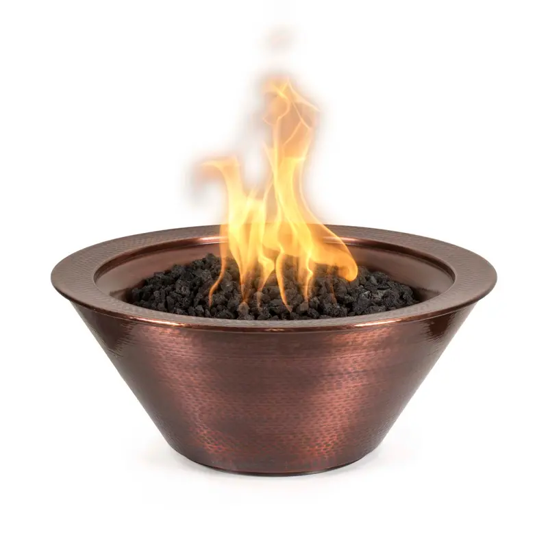 Round Cazo Hammered Copper Fire Bowl Only By The Outdoor Plus 1