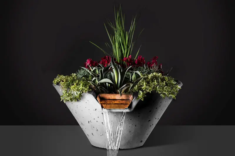 Slick Rock 29-Inch Square Cascade Concrete Water & Planter Bowl 1