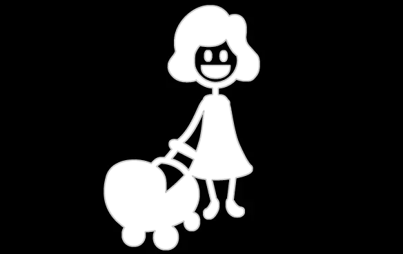 Stroller Mom Vinyl Decal – 2.8" X 5.3" On-The-Go Parenting Sticker 1