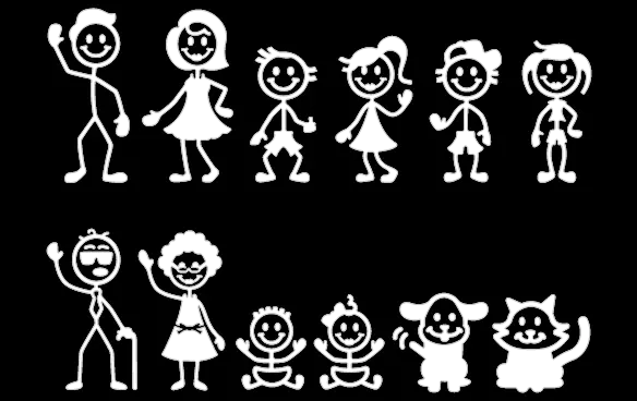Super Stick Figure Bundle – 12 X 4 Inches 1