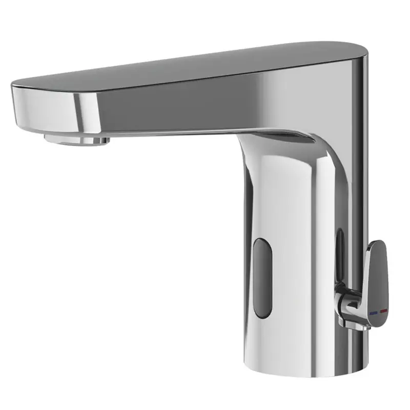 Swirl Infrared Touch-Free Basin Mixer Tap – Chrome Mono Faucet With Sensor Activation 1