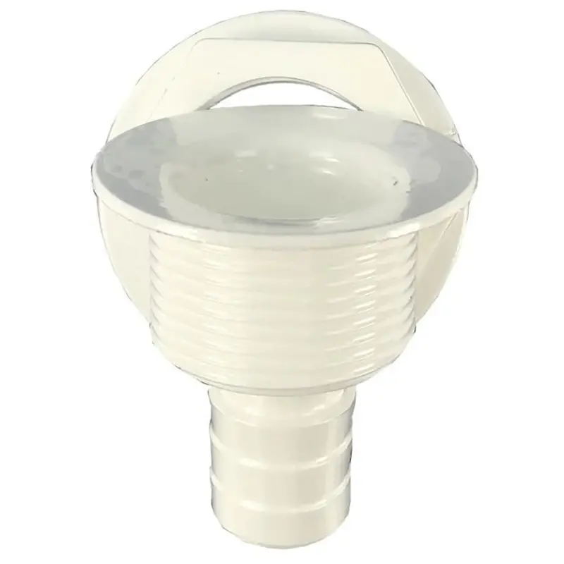 T-H Marine Straight Barbed All-Purpose Drain Fitting – White 1