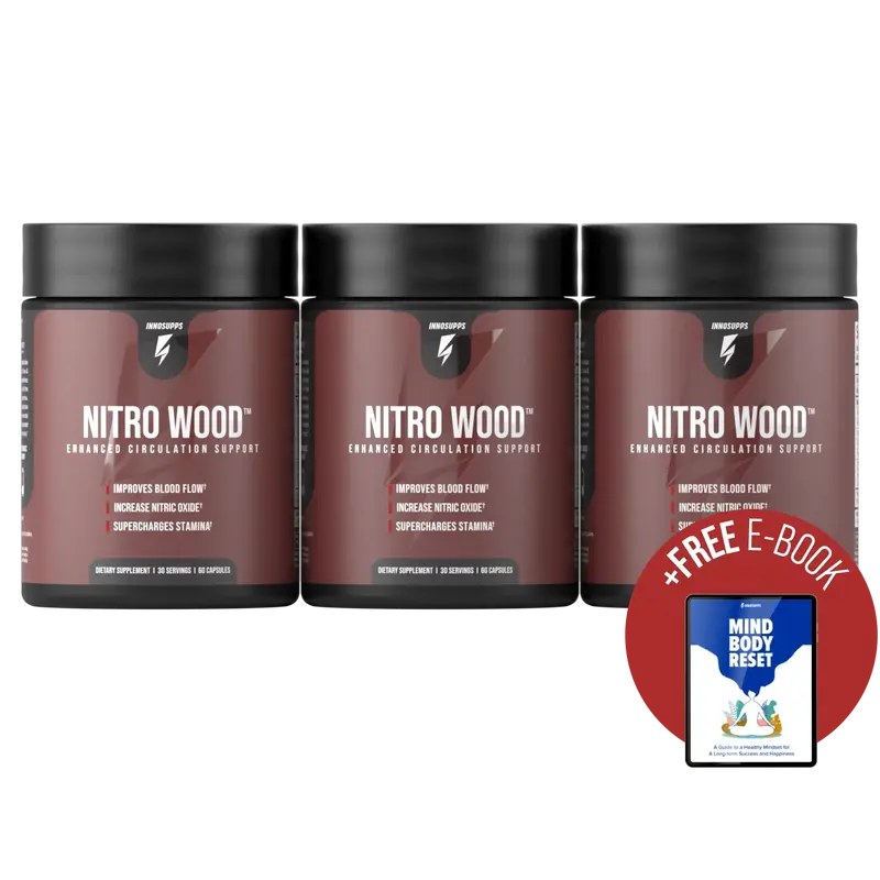 Three-Bottle Nitro Wood Nitric Oxide Booster 1