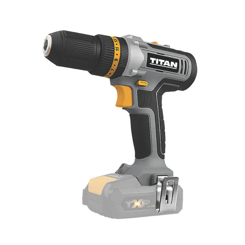 Titan Cordless Combi Drill – 18V Li-Ion Keyless Chuck, Lightweight Compact Body Only 1