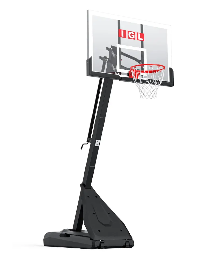 Titan Flex 54-Inch Portable Basketball Hoop With Tempered Glass Backboard 1