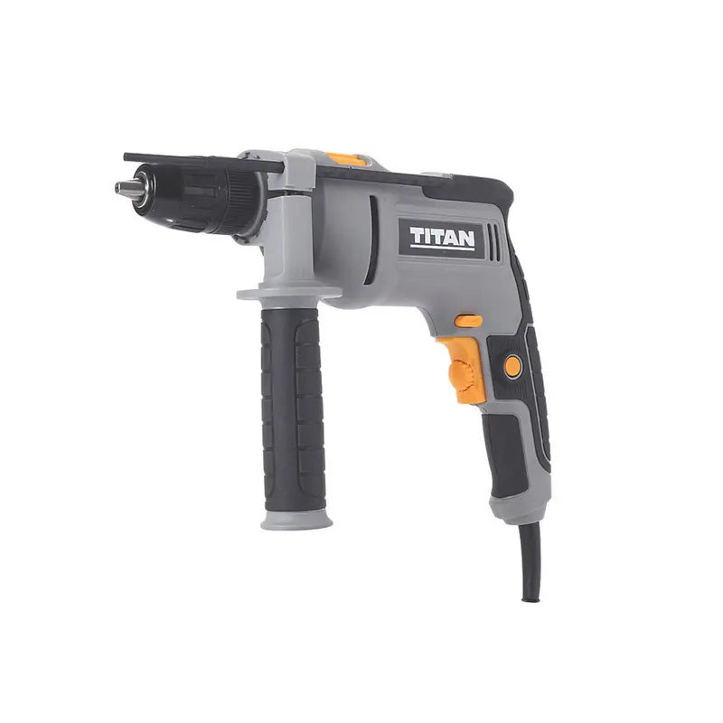 Titan Ttb877Drh Electric Impact Drill – 600W Variable-Speed Model With Soft-Grip Housing 1