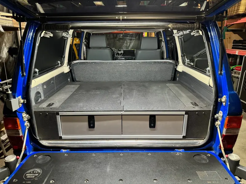 Toyota Land Cruiser 60 Series (1980–1989) Side-By-Side Drawer Module With Top Plate – 41.375"W × 9.5"H × 40"D 1