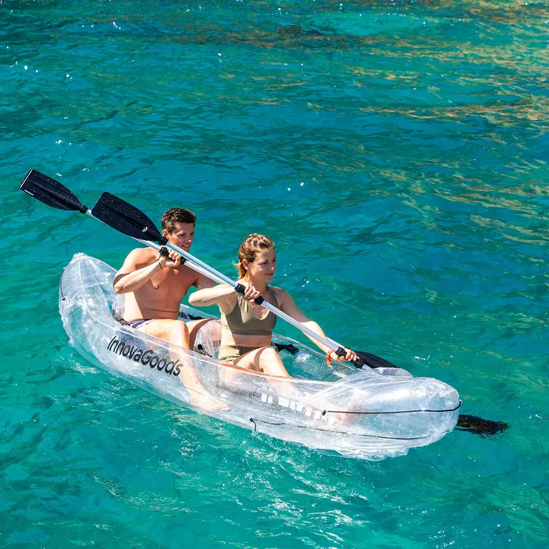 Transparent Inflatable 2-Person Kayak With Full Accessory Bundle – Paros By Innovagoods (312 Cm) 1