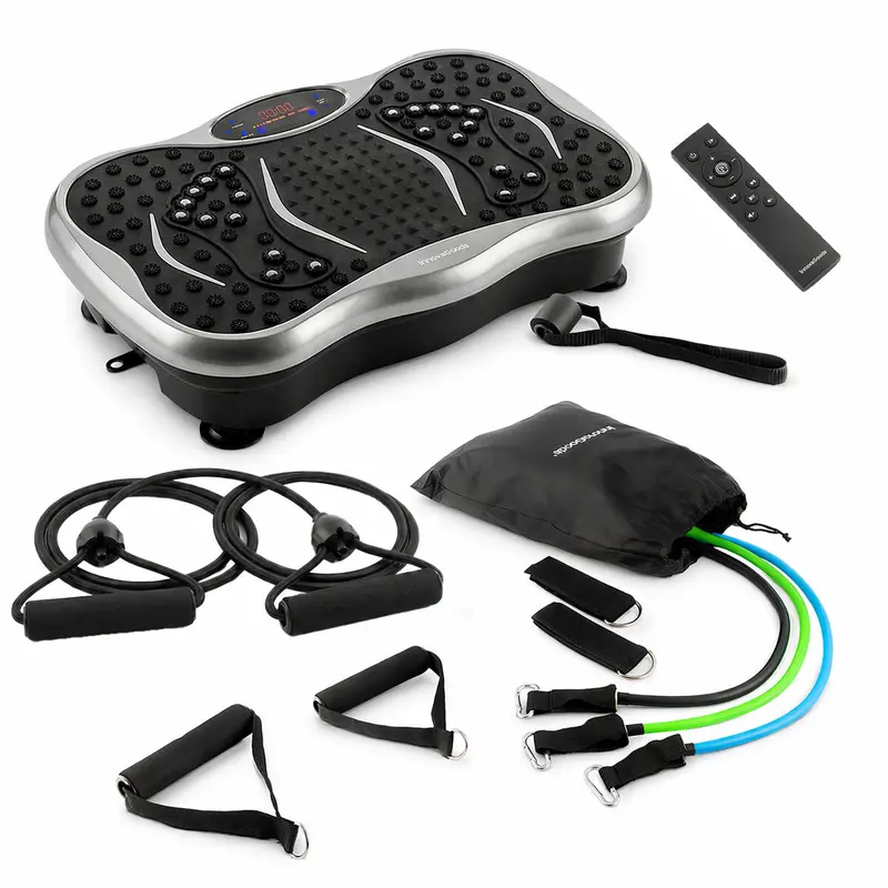 Vibration Platform With Speaker, Remote & Resistance Bands + Exercise Guide – Innovagoods Dynamic Fitness Bundle 1
