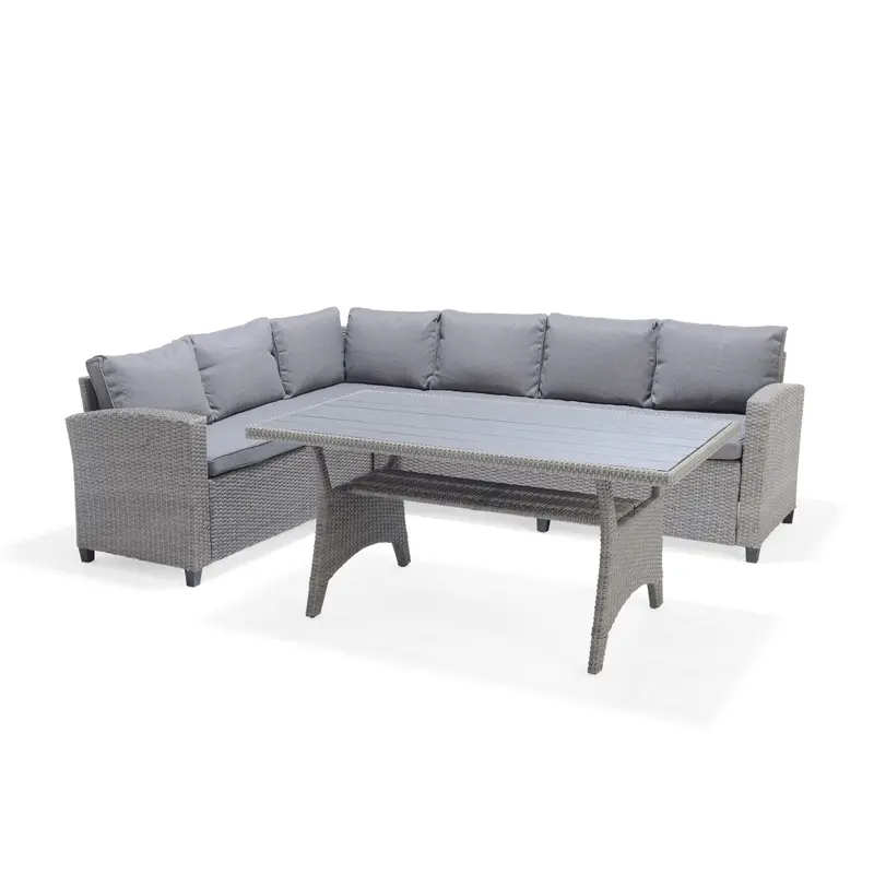Vinh All-Weather Wicker & Aluminum 3-Seater Sofa Set 1
