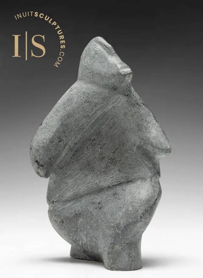 Vintage 5-Inch Eskimo Figure By Joe Aljuiat – 'Strolling' 1