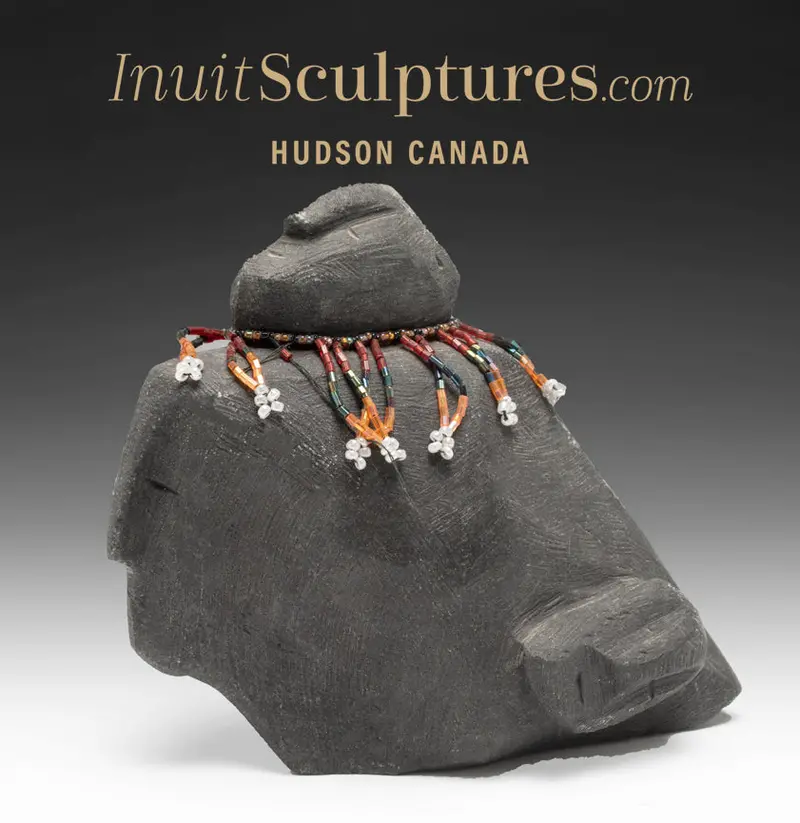 Vintage 7-Inch Eskimo Face Sculpture By Mary Tutsiutok – 'Visage' 1