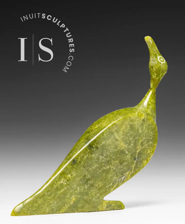 Vintage 9-Inch Goose Sculpture By Ishuhungituk Etungat Rca – Full Of Wonder, Curator'S Choice 1