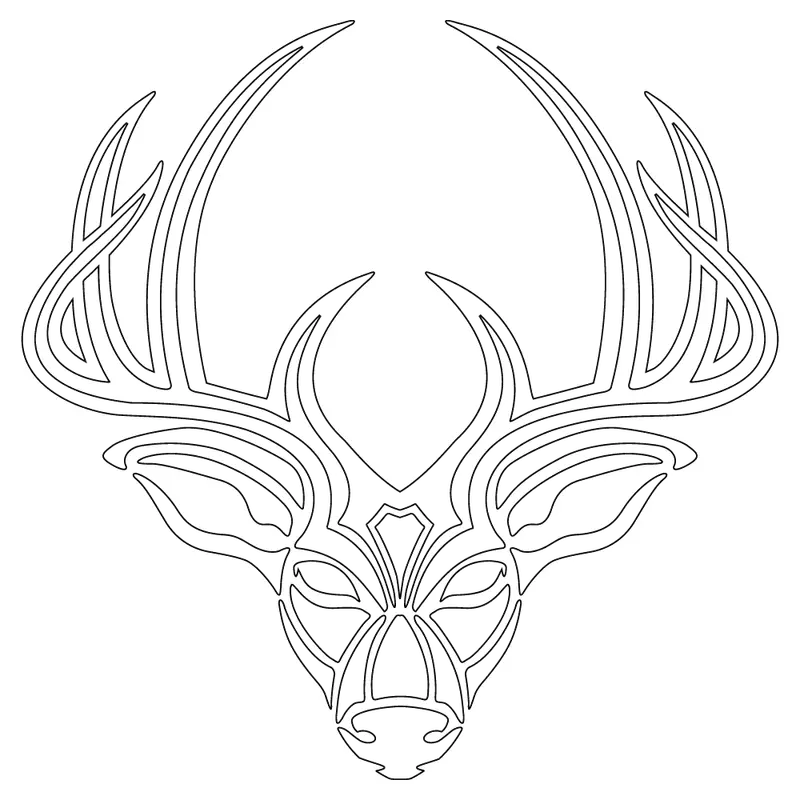 Whitetail Deer Vinyl Decal – 6-Inch Square Wildlife Sticker 1