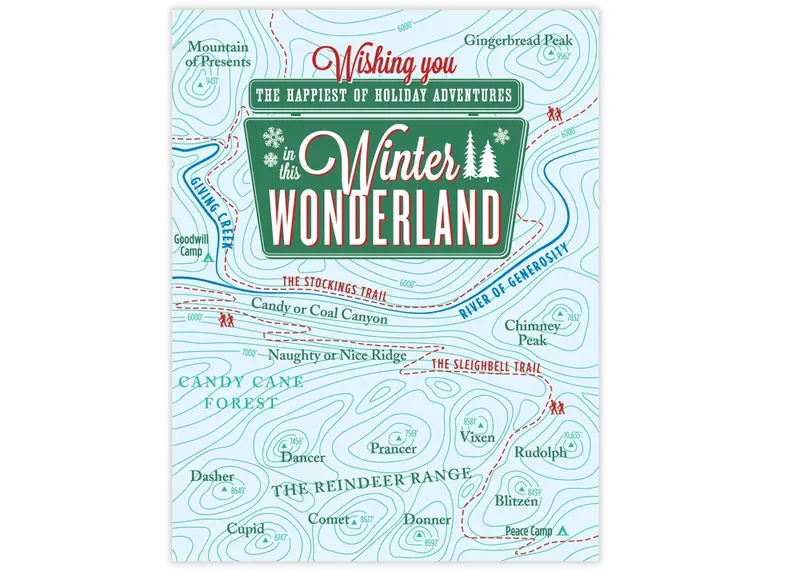 Winter Wonderland Holiday Greeting Card Set 1