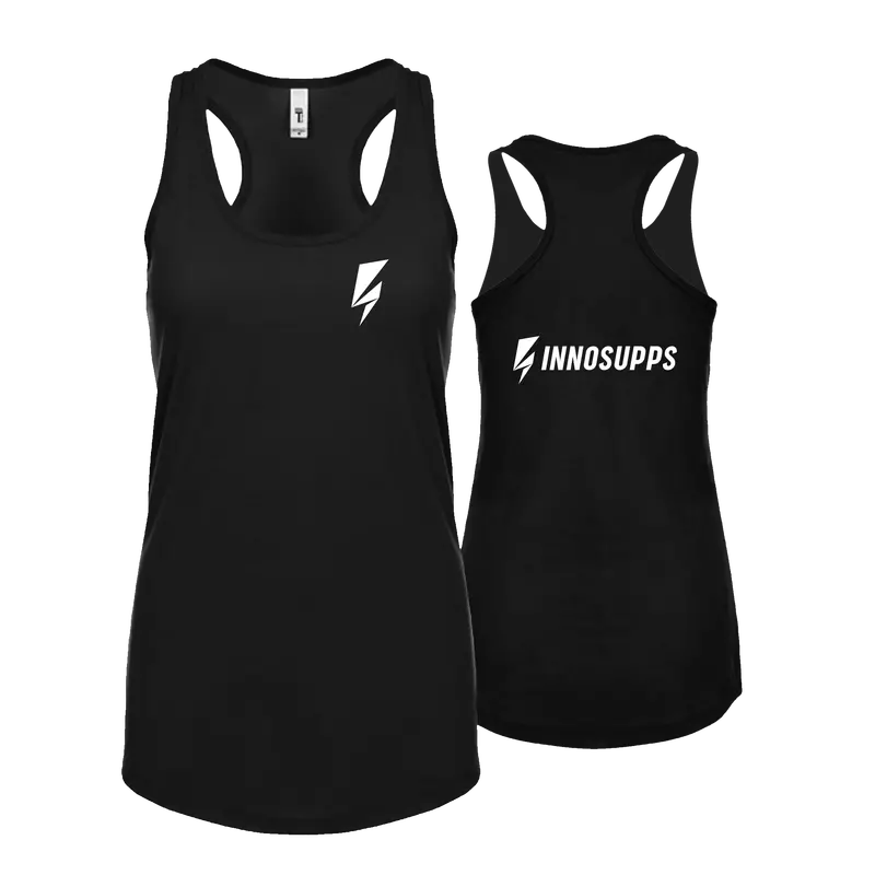 Women’S Black Racerback Workout Tank Top 1