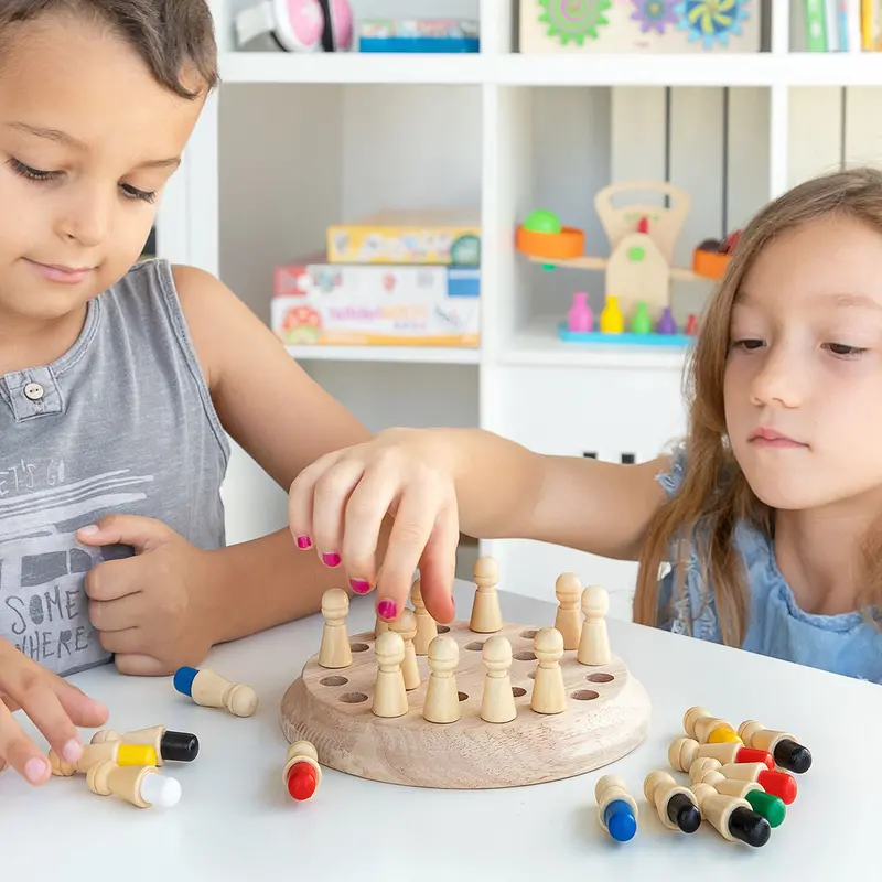 Wooden Memory Chess Set – Taeda 26-Piece By Innovagoods 1