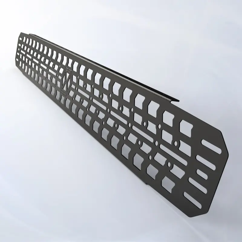 Xbrs Stainless Steel Molle Tread Plate – 6" X 48", Matte Black 1