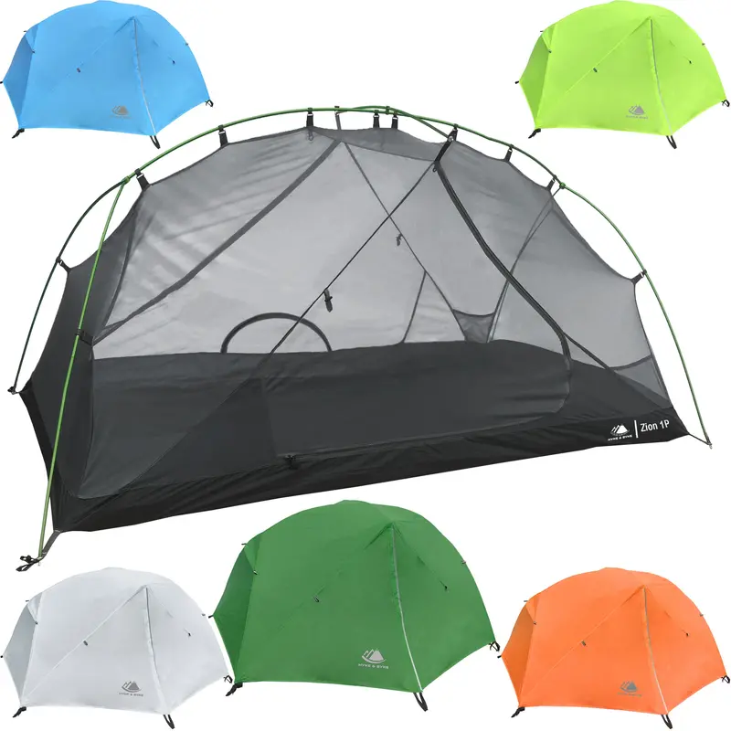Zion 1-Person Backpacking Tent – Ultralight Design With Built-In Footprint 1